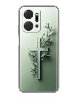 Чехол для Huawei Honor X7a с картинкой «Оливковая ветвь» Чехол для Huawei Honor X7a с картинкой «Оливковая ветвь»