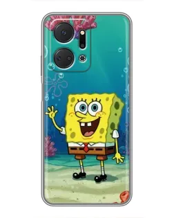 Чехол для Huawei Honor X7a с картинкой «Подводный привет»