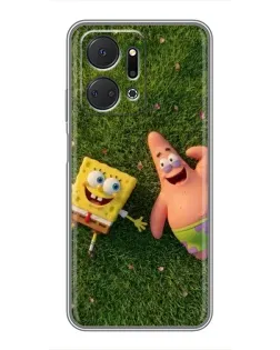 Чехол для Huawei Honor X7a с картинкой «Друзья на лужайке» Чехол для Huawei Honor X7a с картинкой «Друзья на лужайке»