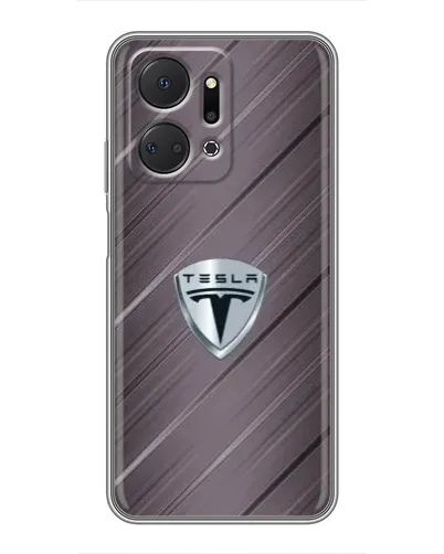 Чехол для Huawei Honor X7a с картинкой «Металлическая текстура Tesla» Чехол для Huawei Honor X7a с картинкой «Металлическая текстура Tesla»
