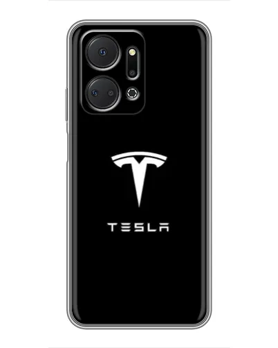 Чехол для Huawei Honor X7a с картинкой «Tesla White Logo» Чехол для Huawei Honor X7a с картинкой «Tesla White Logo»