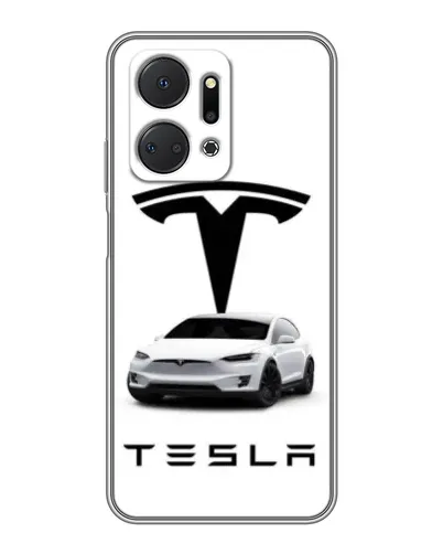 Чехол для Huawei Honor X7a с картинкой «Tesla White Style» Чехол для Huawei Honor X7a с картинкой «Tesla White Style»