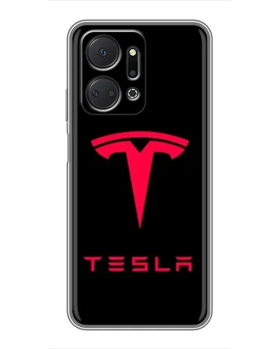 Чехол для Huawei Honor X7a с картинкой «Tesla Red Logo» Чехол для Huawei Honor X7a с картинкой «Tesla Red Logo»