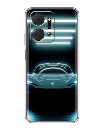 Чехол для Huawei Honor X7a с картинкой «Tesla в неоне» Чехол для Huawei Honor X7a с картинкой «Tesla в неоне»