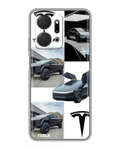 Чехол для Huawei Honor X7a с картинкой «Коллаж Cybertruck Tesla» Чехол для Huawei Honor X7a с картинкой «Коллаж Cybertruck Tesla»