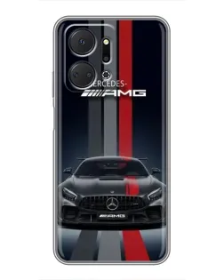 Чохол для Huawei Honor X7a з картинкою «Mercedes — білий карбон»