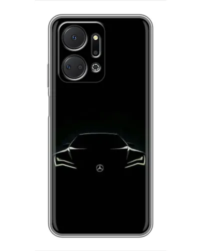 Чехол для Huawei Honor X7a с картинкой «Mercedes — силуэт авто» Чехол для Huawei Honor X7a с картинкой «Mercedes — силуэт авто»