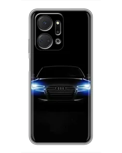 Чехол для Huawei Honor X7a с картинкой «Audi в неоне» Чехол для Huawei Honor X7a с картинкой «Audi в неоне»
