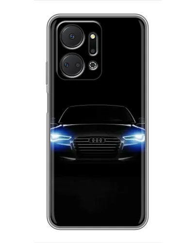 Чехол для Huawei Honor X7a с картинкой «Audi в неоне»