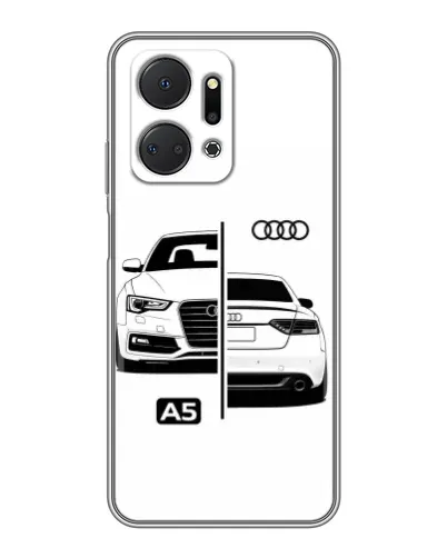 Чехол для Huawei Honor X7a с картинкой «Audi — контрастный дизайн»