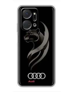 Чехол для Huawei Honor X7a с картинкой «Графика — пантера и Audi» Чехол для Huawei Honor X7a с картинкой «Графика — пантера и Audi»