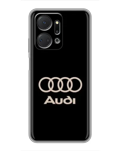 Чехол для Huawei Honor X7a с картинкой «Audi — золотой логотип»