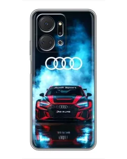Чехол для Huawei Honor X7a с картинкой «Audi Sport — неон» Чехол для Huawei Honor X7a с картинкой «Audi Sport — неон»