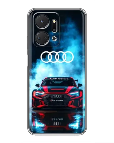 Чехол для Huawei Honor X7a с картинкой «Audi Sport — неон»