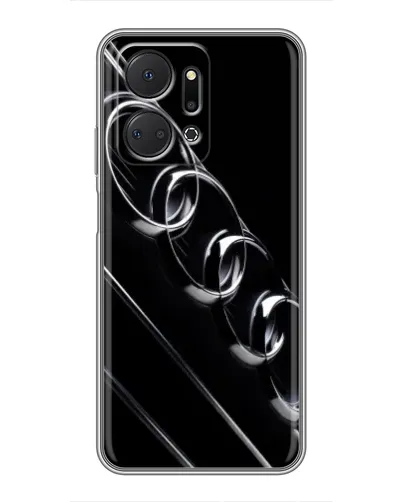 Чехол для Huawei Honor X7a с картинкой «Audi — абстрактные кольца»