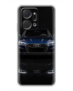 Чехол для Huawei Honor X7a с картинкой «Audi — ночное отражение» Чехол для Huawei Honor X7a с картинкой «Audi — ночное отражение»
