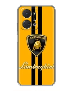 Чохол для Huawei Honor X7a з картинкою «Lamborghini Stripe жовтий»