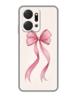 Чехол для Huawei Honor X7a с картинкой «Розовый бант»