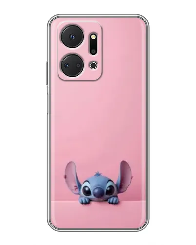 Чехол для Huawei Honor X7a с картинкой «Stitch выглядывает»