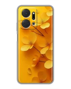 Чехол для Huawei Honor X7a с картинкой «Золотые лепестки» Чехол для Huawei Honor X7a с картинкой «Золотые лепестки»