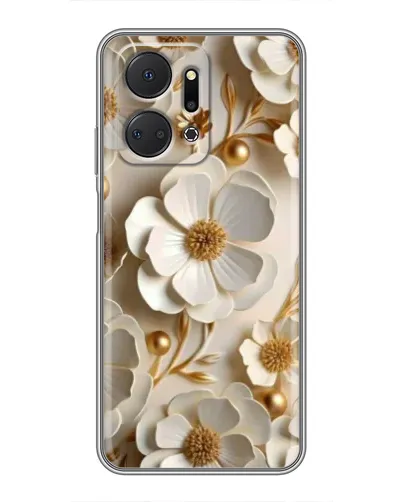 Чехол для Huawei Honor X7a с картинкой «Белие бумажние цвети» Чехол для Huawei Honor X7a с картинкой «Белие бумажние цвети»
