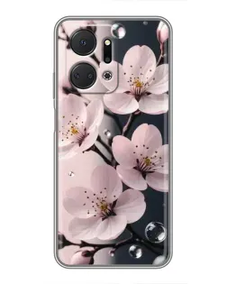 Чехол для Huawei Honor X7a с картинкой «Нежная сакура и капли» Чехол для Huawei Honor X7a с картинкой «Нежная сакура и капли»