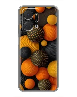 Чохол для Huawei Honor X7a з картинкою «Об'ємні помаранчеві сфери» Чохол для Huawei Honor X7a з картинкою «Об'ємні помаранчеві сфери»