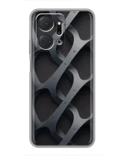Чохол для Huawei Honor X7a з картинкою «Об'ємне сіре плетіння» Чохол для Huawei Honor X7a з картинкою «Об'ємне сіре плетіння»
