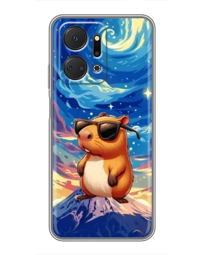 Чехол для Huawei Honor X7a с картинкой «Капибара Ван Гога»