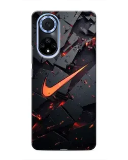 Чехол для Huawei Honor X7b с картинкой «Nike — эффект разломов»