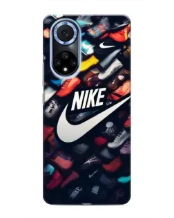 Чехол для Huawei Honor X7b с картинкой «Коллекция кроссовок Nike»