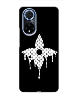 Чехол для Huawei Honor X7b с картинкой «Цветочная монограмма»