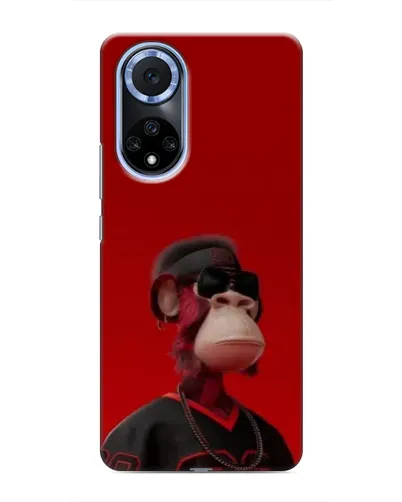 Чехол для Huawei Honor X7b с картинкой «Bored Ape в красном»