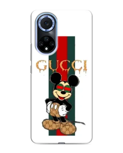 Чехол для Huawei Honor X7b с картинкой «Микки Маус Gucci — полосы»