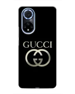 Чохол для Huawei Honor X7b з картинкою «Gucci — золото на чорному»