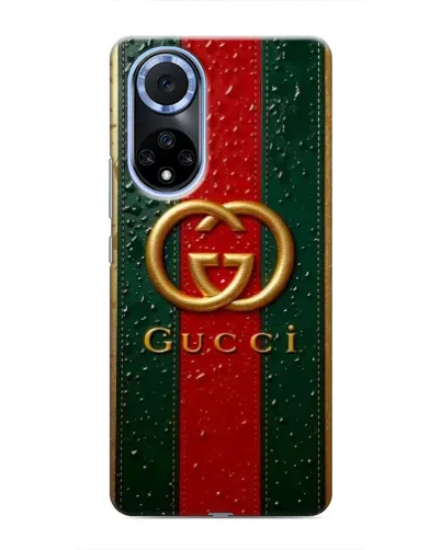 Чехол для Huawei Honor X7b с картинкой «Gucci — фирменная полоса и золото» Чехол для Huawei Honor X7b с картинкой «Gucci — фирменная полоса и золото»
