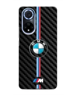 Чехол для Huawei Honor X7b с картинкой «Эмблема BMW и карбон»