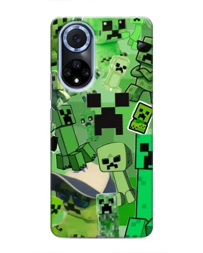 Чехол для Huawei Honor X7b с картинкой «Криперы Minecraft»