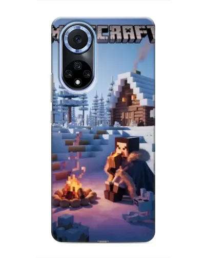 Чехол для Huawei Honor X7b с картинкой «Зимний Minecraft»