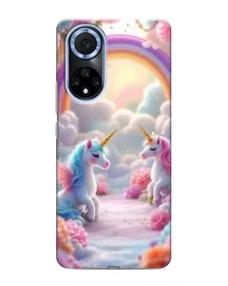 Чехол для Huawei Honor X7b с картинкой «Радуга и единороги» Чехол для Huawei Honor X7b с картинкой «Радуга и единороги»