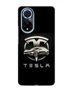 Чохол для Huawei Honor X7b з картинкою «Tesla — срібне авто»