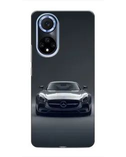 Чехол для Huawei Honor X7b с картинкой «Mercedes на черном»