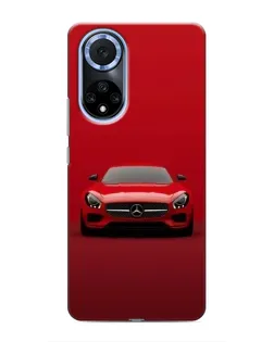 Чехол для Huawei Honor X7b с картинкой «Красный Mercedes AMG»