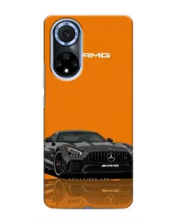 Чехол для Huawei Honor X7b с картинкой «Оранжевый Mercedes AMG»