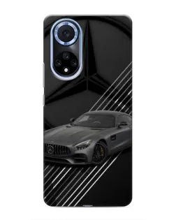 Чехол для Huawei Honor X7b с картинкой «Mercedes AMG — графика»