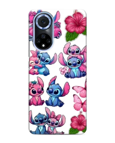 Чехол для Huawei Honor X7b с картинкой «Стикеры Stitch и Angel»