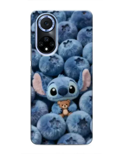 Чехол для Huawei Honor X7b с картинкой «Стич и голубика»