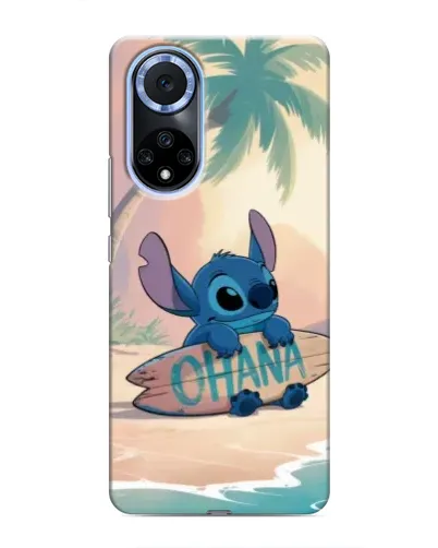 Чехол для Huawei Honor X7b с картинкой «Стич на серфе»