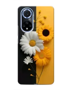 Чехол для Huawei Honor X7b с картинкой «Подсолнух и ромашка»