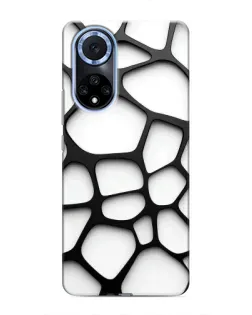 Чохол для Huawei Honor X7b з картинкою «Біла об'ємна сітка»